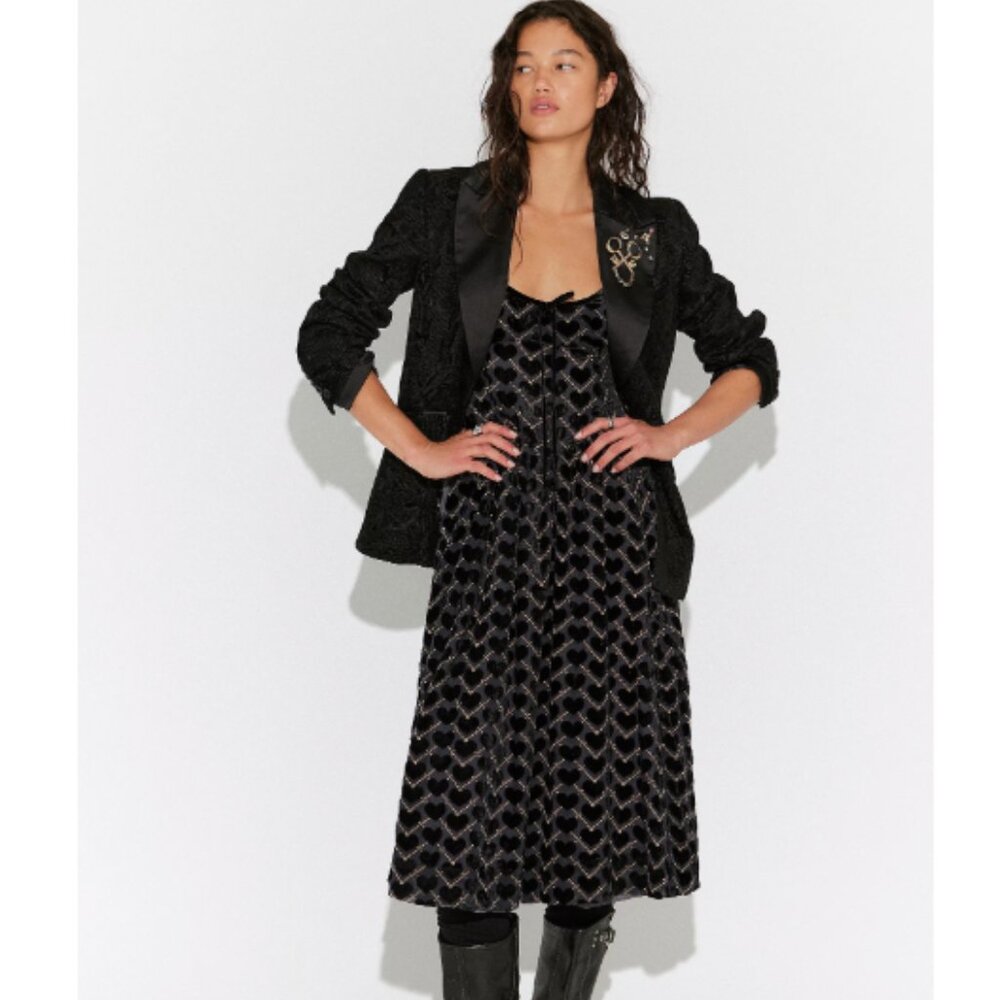 Free People Freya Heart Midi Dress